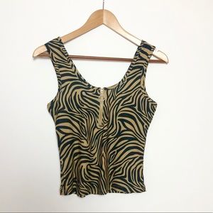 Vine and Valley Animal Print Tank Top Size M